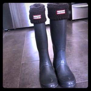 Hunter boots and socks